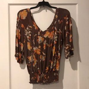 American Rag XS Boho V Neck 3/4 sleeve top